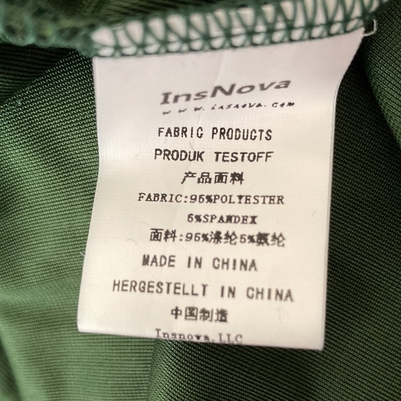 Ins Nova Size XL Green Velvet BodyCon Dress - Picture 8 of 8